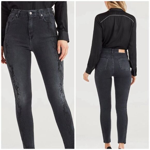 7 for all Mankind Aubrey High Rise Jeans Size 24 - Picture 1 of 8